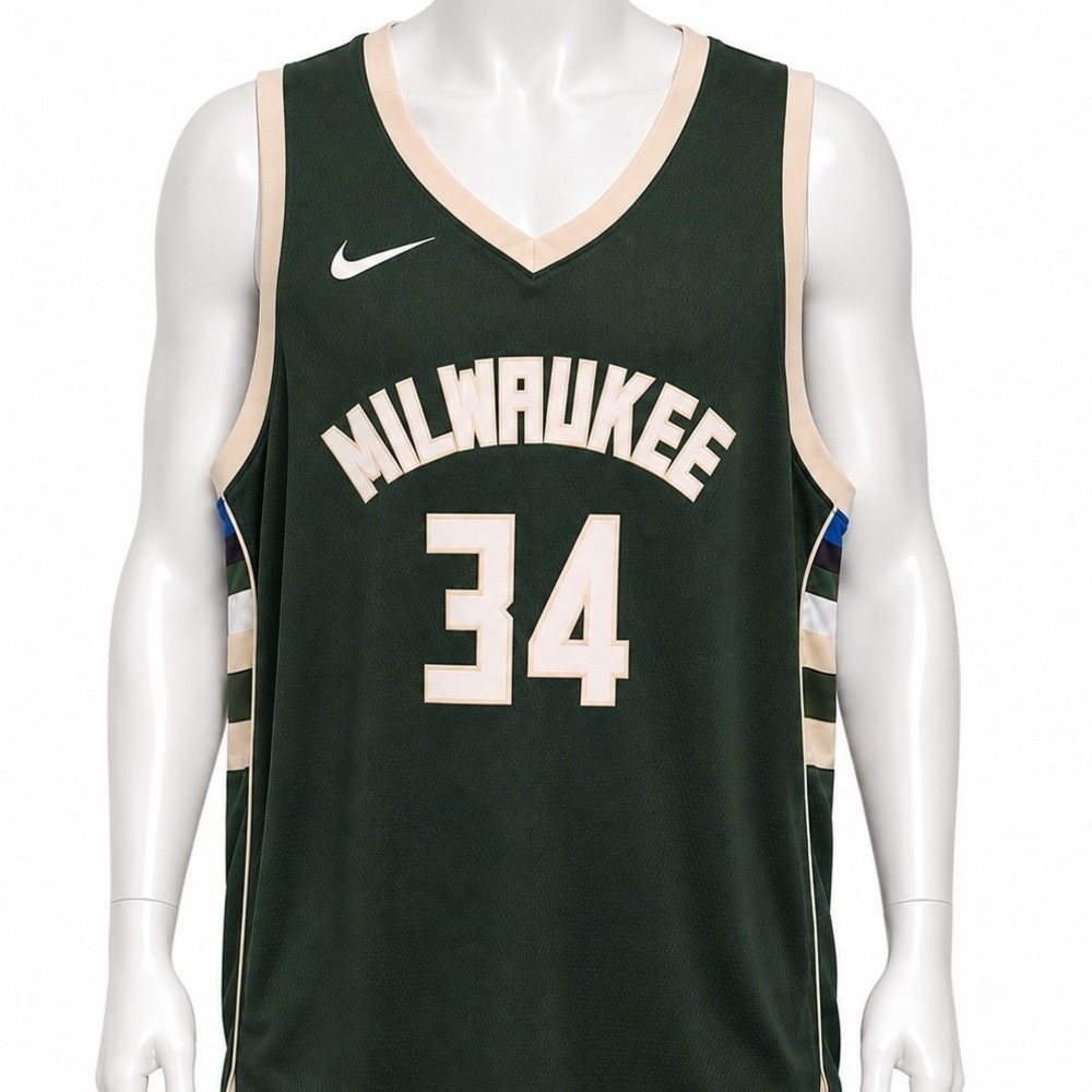 Nike Milwaukee Bucks Giannis Antetokounmpo 34 Jersey Mens XXL Green NBA Dri-FIT